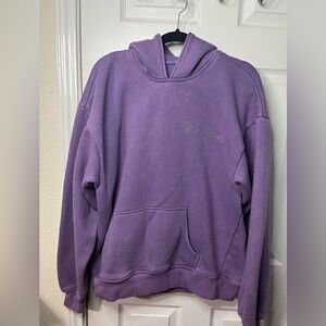 THIRTEEN STUDIOS Purple Hoodie with Embroidered Logo